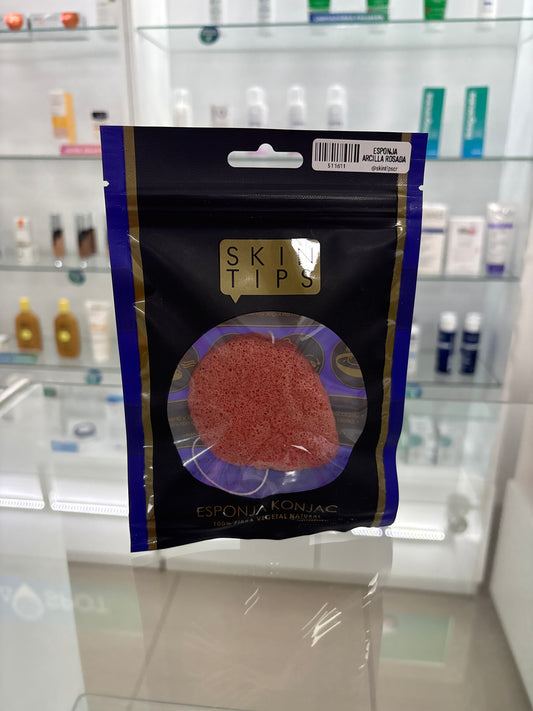ESPONJA KONJAC ARCILLA ROSADA GOTA